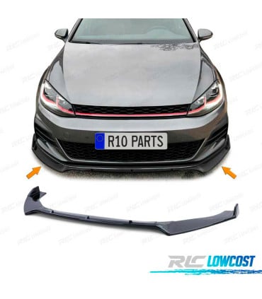 SPOILER LIP FRONTAL VOLKSWAGEN VW GOLF MK7 GTI 12-21 NEGRO BRILLO