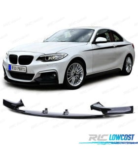 SPOILER LIP FRONTAL BMW F22 F23 LOOK M PERFORMANCE NEGRO BRILLO