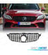 PARRILLA MERCEDES CLASE C W205 14-18 LOOK AMG GT NEGRO BRILLO CROMO