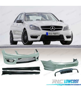 KIT CARROCERIA MERCEDES C W204 11-15 LOOK C63 AMG