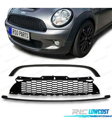 PARRILLA MINI COOPER R56 R57 R55 10-15 LOOK JCW NEGRO BRILLO