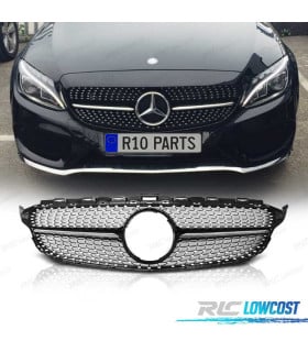 PARRILLA MERCEDES W205 14-18 LOOK AMG NEGRO CROMO DIAMOND