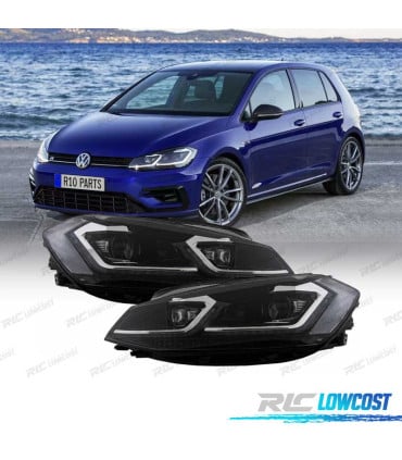 FAROS FULL LED DINAMICOS VOLKSWAGEN VW GOLF 7.5 17-19 LOOK R LINE