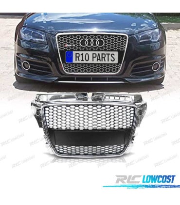 PARRILLA AUDI A3 8P 08-12 LOOK RS CROMO NEGRO
