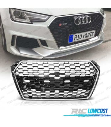 PARRILLA AUDI A4 B9 15-19 LOOK RS4 CROMADO NEGRO PDC