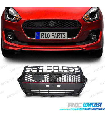 PARRILLA SUZUKI SWIFT VI 17-20 LOOK SPORT LINE NEGRO ROJO