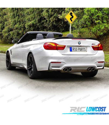 ALERON SPOILER BMW F33 F83 CABRIO LOOK M4 NEGRO BRILLO