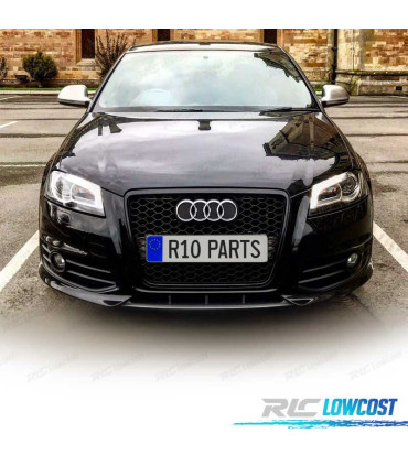PARRILLA AUDI A3 8P 08-12 LOOK RS3 NEGRO BRILLO