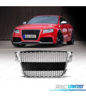 PARRILLA AUDI A5 07-11 PLATA LOOK RS
