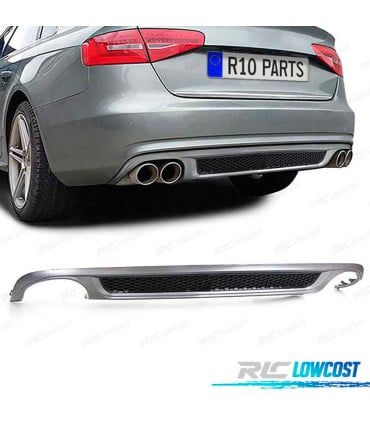 DIFUSOR AUDI A4 B8 SEDÁN AVANT 07-11 LOOK RS SALIDA DOBLE