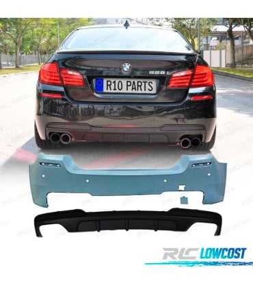 PARAGOLPES TRASERO BMW F10 10-17 DOBLE SALIDA LOOK M PERFORMANCE