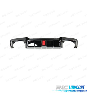 DIFUSOR BMW F10 11-17 LOOK M5 NEGRO BRILLANTE CON LUZ DE FRENO