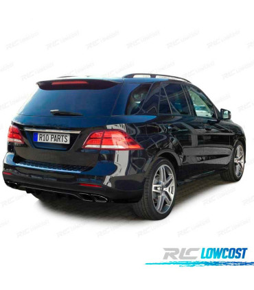 DIFUSOR MERCEDES GLE W166 15-19 LOOK AMG GLE63 NEGRO BRILLO + COLAS ESCAPE NEGRO