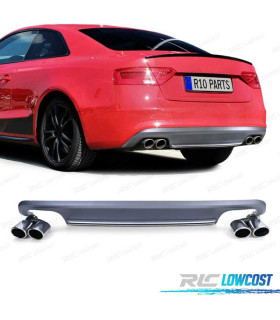DIFUSOR AUDI A5 COUPE CABRIO 11-17 LOOK S5 + COLAS ESCAPE