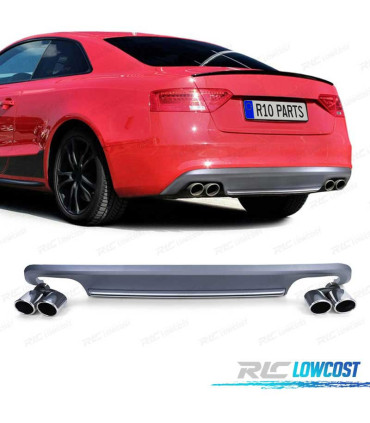 DIFUSOR AUDI A5 COUPE CABRIO 11-17 LOOK S5 + COLAS ESCAPE