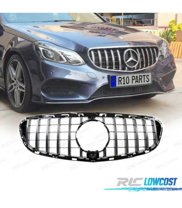 PARRILLA MERCEDES CLASE E W212 13-16 LOOK PANAMERICANA GT NEGRO BRILLO CROMO