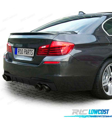 DIFUSOR BMW F10 F11 10-17 LOOK M PERFORMANCE NEGRO BRILLO + COLAS ESCAPE NEGRO