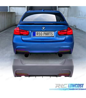 PARAGOLPES TRASERO BMW F30 11-19 LOOK M PERFORMANCE DOBLE SALIDA