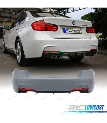 PARAGOLPES TRASERO BMW F30 11-18 LOOK M PERFORMANCE DOBLE SALIDA AMBOS LADOS PDC