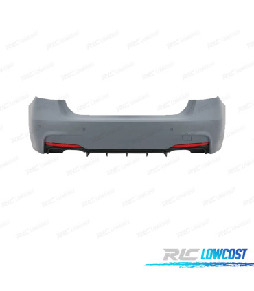 PARAGOLPES TRASERO BMW F30 11-18 LOOK M PERFORMANCE DOBLE SALIDA AMBOS LADOS PDC