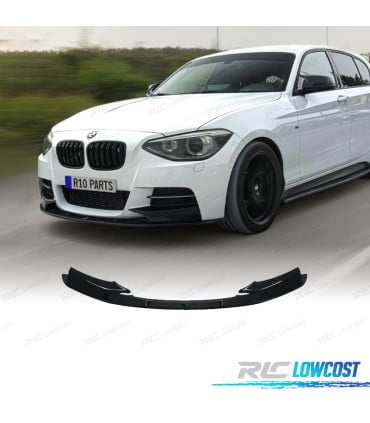 SPOILER LIP FRONTAL BMW F20 F21 11-15 LOOK M PERFORMANCE NEGRO BRILLO