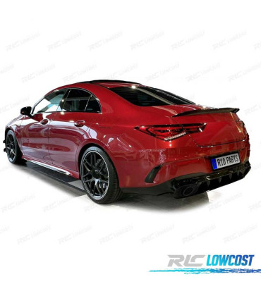 DIFUSOR MERCEDES CLA C118 19- AMG NEGRO BRILLO + COLAS ESCAPE