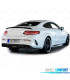 DIFUSOR MERCEDES CLASE C C205 COUPE 15-18 LOOK AMG C63 NEGRO BRILLO + COLAS ESCAPE NEGRO