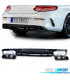 DIFUSOR MERCEDES CLASE C C205 COUPE 15-18 LOOK AMG C63 NEGRO BRILLO + COLAS ESCAPE NEGRO
