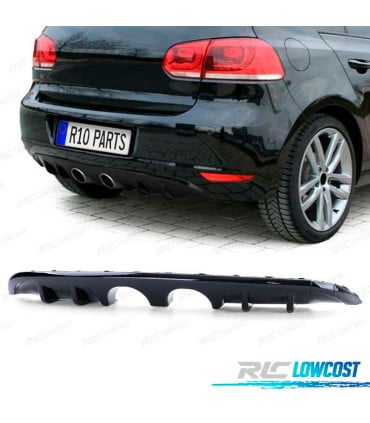 DIFUSOR VOLKSWAGEN VW GOLF 6 1K 08-13 NEGRO BRILLO DOBLE SALIDA