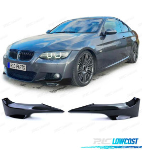 SPLITTERS PARAGOLPES BMW E92 E93 06-10 LOOK M NEGRO BRILLO