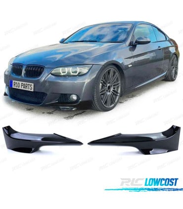 SPLITTERS PARAGOLPES BMW E92 E93 06-10 LOOK M NEGRO BRILLO