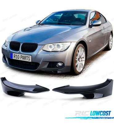 SPLITTERS PARAGOLPES BMW E92 E93 10-13 LOOK M NEGRO BRILLO