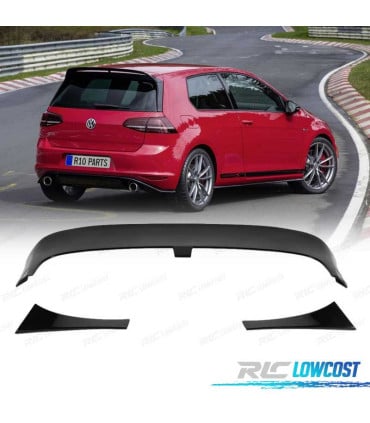 ALERON SPOILER VOLKSWAGEN VW GOLF 7 7.5 12-20 LOOK CLUBSPORT NEGRO BRILLO