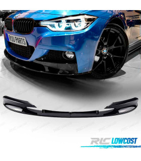 SPOILER LIP BMW F30 F31 11-18 LOOK M PERFORMANCE NEGRO BRILLO ABS