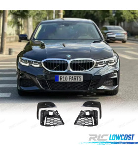 REJILLAS DE PARAGOLPES BMW G20 19-22 LOOK M NEGRO BRILLO