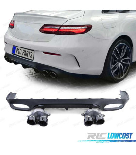 DIFUSOR MERCEDES CLASE E C238 16- LOOK AMG E53 + COLAS ESCAPE NEGRO