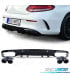 DIFUSOR MERCEDES CLASE C C205 COUPE 14-18 LOOK AMG PDC + COLAS ESCAPE NEGRO