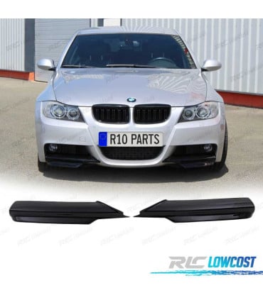 SPLITTERS PARAGOLPES BMW E90 E91 05-08 LOOK M NEGRO BRILLO