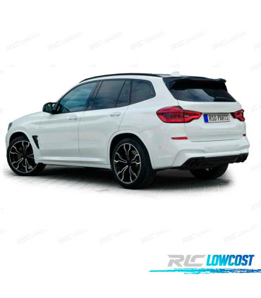 DIFUSOR BMW X3 G01 LOOK M PERFORMANCE NEGRO BRILLO + COLAS ESCAPE