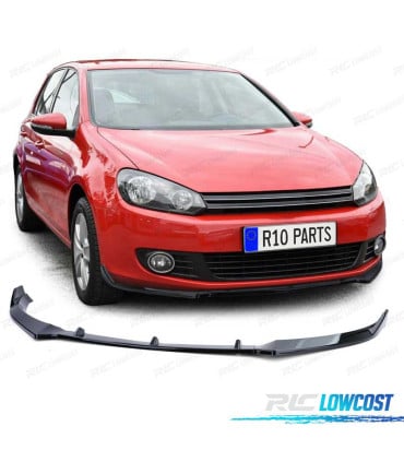 SPOILER LIP VOLKSWAGEN VW GOLF 6 08-12 NEGRO BRILLO