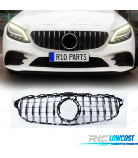 PARRILLA MERCEDES W205 S205 14-18 LOOK AMG GT NEGRO CROMO