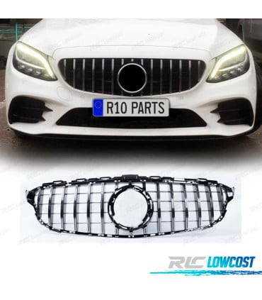 PARRILLA MERCEDES W205 S205 14-18 LOOK AMG GT NEGRO CROMO