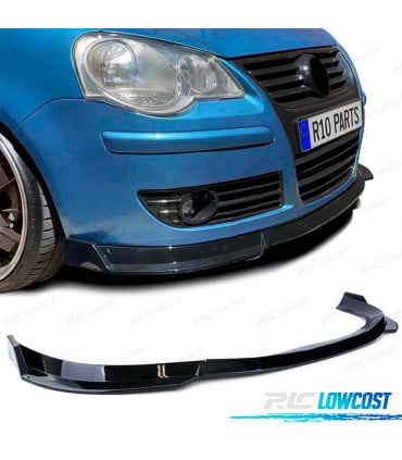 SPOILER LIP VOLKSWAGEN VW POLO 9N3 05-09 NEGRO BRILLO