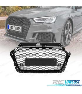 PARRILLA AUDI A3 8V 17-19 LOOK RS3 NEGRO BRILLO