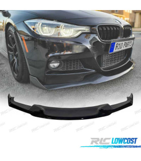 SPOILER LIP BMW F30 F31 LOOK M NEGRO BRILLO