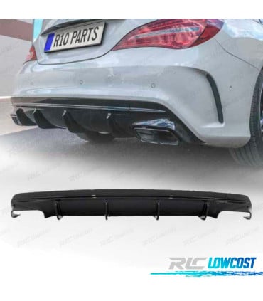 DIFUSOR MERCEDES CLA W117 13-18 LOOK AMG CLA45 NEGRO BRILLO