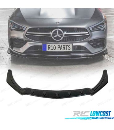 SPOILER LIP MERCEDES CLA W118 19- LOOK AMG A35 NEGRO BRILLO