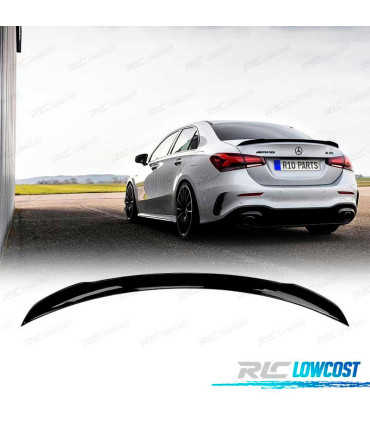 ALERON SPOILER MERCEDES CLASE A V177 19- LOOK AMG A35 NEGRO BRILLO