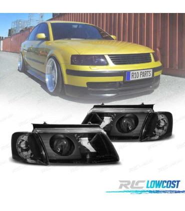 FAROS VOLKSWAGEN VW PASSAT 3B 96-00 LUPA FONDO NEGRO