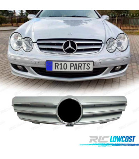 PARRILLA MERCEDES CLASE CLK W209 02- CROMADO PLATA LOOK SPORT